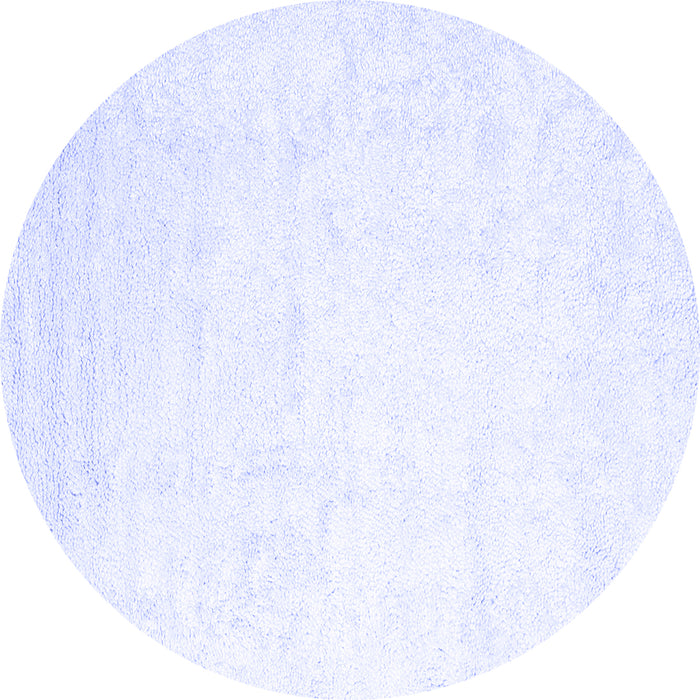 Round Solid Blue Modern Rug, con2737blu