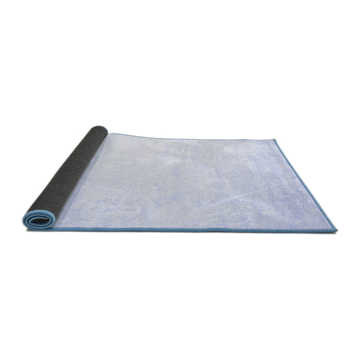 Sideview of Solid Blue Modern Rug, con2737blu