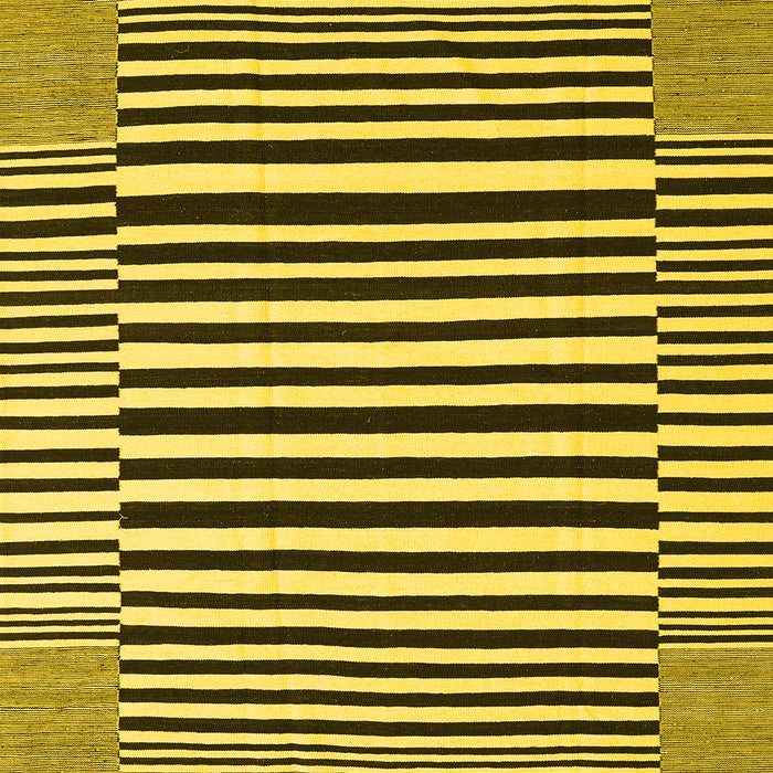 Abstract Yellow Contemporary Rug, con2738yw
