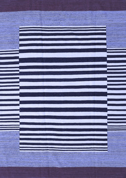 Abstract Blue Contemporary Rug, con2738blu