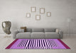 Machine Washable Abstract Purple Contemporary Area Rugs in a Living Room, wshcon2738pur