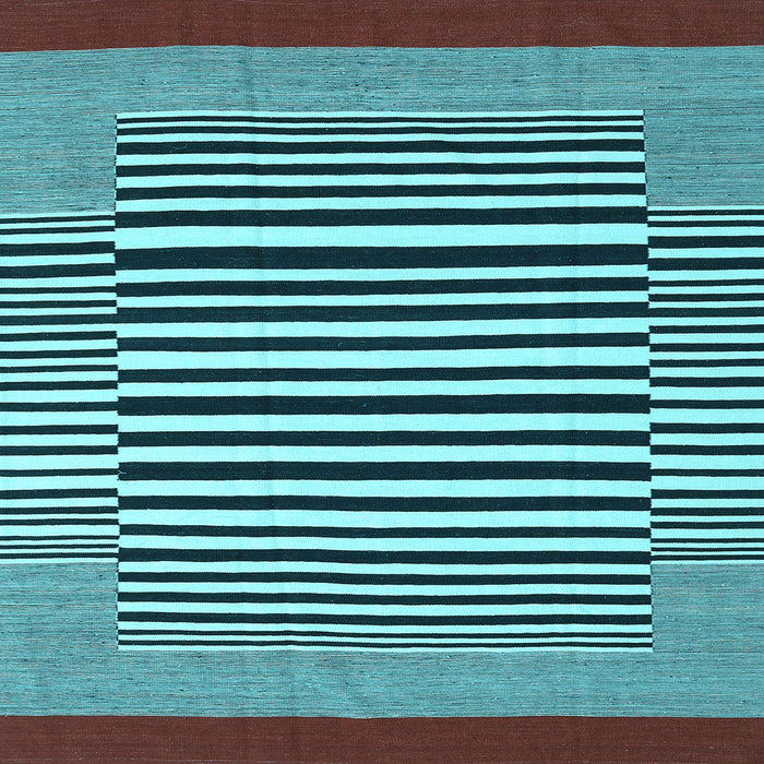 Square Abstract Light Blue Contemporary Rug, con2738lblu