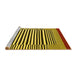 Sideview of Machine Washable Abstract Yellow Contemporary Rug, wshcon2738yw