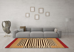 Machine Washable Abstract Orange Contemporary Area Rugs in a Living Room, wshcon2738org