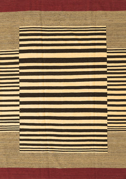 Abstract Brown Contemporary Rug, con2738brn