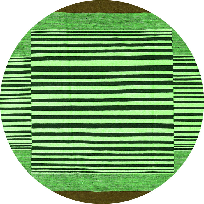 Machine Washable Abstract Green Contemporary Area Rugs, wshcon2738grn