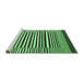 Sideview of Machine Washable Abstract Emerald Green Contemporary Area Rugs, wshcon2738emgrn