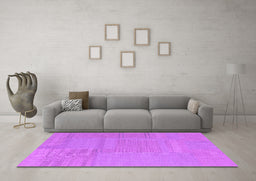 Machine Washable Abstract Purple Contemporary Area Rugs in a Living Room, wshcon2739pur