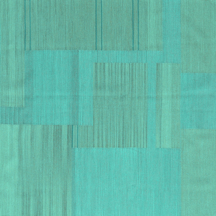 Square Abstract Turquoise Contemporary Rug, con2739turq