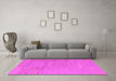 Machine Washable Abstract Pink Contemporary Rug in a Living Room, wshcon2739pnk