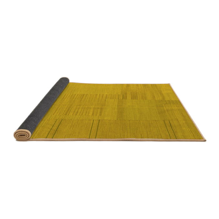 Sideview of Abstract Yellow Contemporary Rug, con2739yw