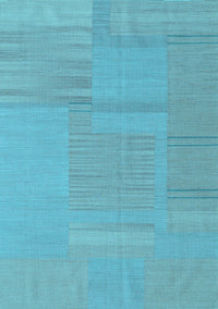 Abstract Light Blue Contemporary Rug, con2739lblu