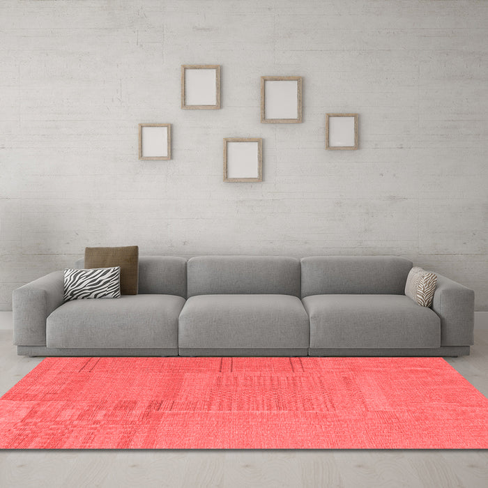 Contemporary Red Washable Rugs
