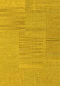 Abstract Yellow Contemporary Rug, con2739yw