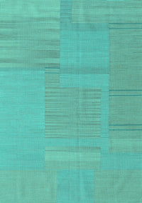 Abstract Turquoise Contemporary Rug, con2739turq