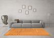 Machine Washable Abstract Orange Contemporary Area Rugs in a Living Room, wshcon2739org