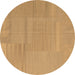 Round Abstract Brown Contemporary Rug, con2739brn