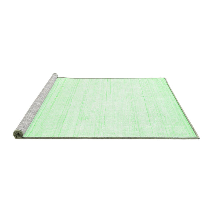 Sideview of Machine Washable Solid Emerald Green Modern Area Rugs, wshcon273emgrn