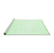 Sideview of Machine Washable Solid Emerald Green Modern Area Rugs, wshcon273emgrn