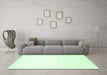 Machine Washable Solid Emerald Green Modern Area Rugs in a Living Room,, wshcon273emgrn