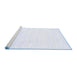 Sideview of Machine Washable Solid Blue Modern Rug, wshcon273blu