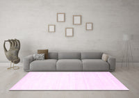 Machine Washable Solid Pink Modern Rug, wshcon273pnk