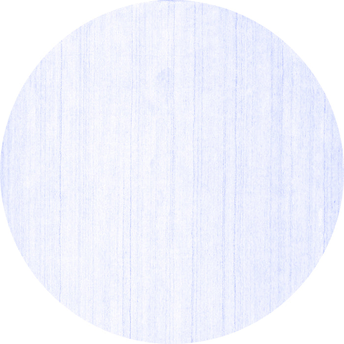 Round Solid Blue Modern Rug, con273blu