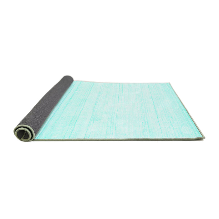 Sideview of Solid Turquoise Modern Rug, con273turq