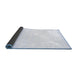 Sideview of Solid Blue Modern Rug, con273blu