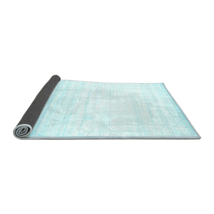 Sideview of Solid Light Blue Modern Rug, con273lblu