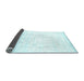 Sideview of Solid Light Blue Modern Rug, con273lblu