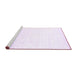 Sideview of Machine Washable Solid Purple Modern Area Rugs, wshcon273pur