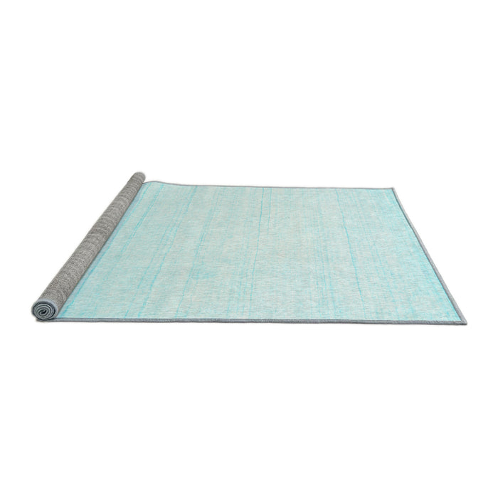 Sideview of Machine Washable Solid Light Blue Modern Rug, wshcon273lblu