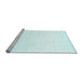 Sideview of Machine Washable Solid Light Blue Modern Rug, wshcon273lblu