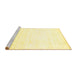 Sideview of Machine Washable Solid Yellow Modern Rug, wshcon273yw