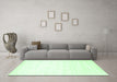 Machine Washable Solid Green Modern Area Rugs in a Living Room,, wshcon273grn