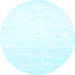 Round Solid Light Blue Modern Rug, con273lblu