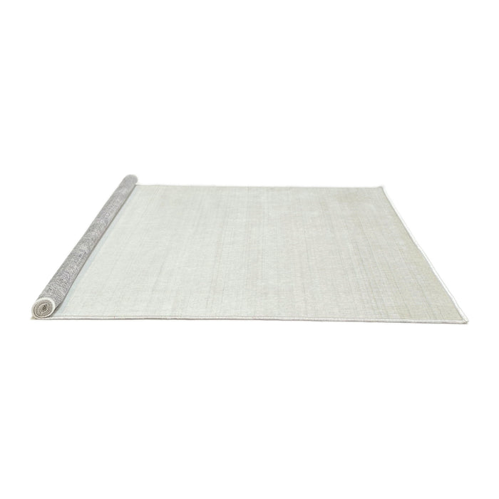 Serging Thickness of Machine Washable Contemporary Pearl White Beige Rug, wshcon274