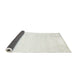 Thickness of Contemporary Pearl White Beige Solid Rug, con274