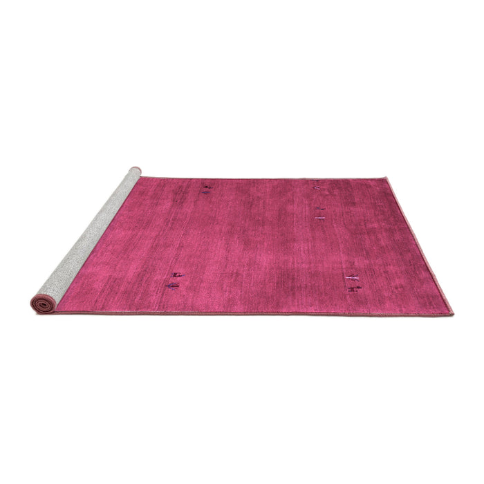 Sideview of Machine Washable Abstract Purple Contemporary Area Rugs, wshcon2740pur
