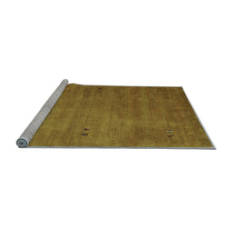 Sideview of Machine Washable Abstract Light Blue Contemporary Rug, wshcon2740lblu