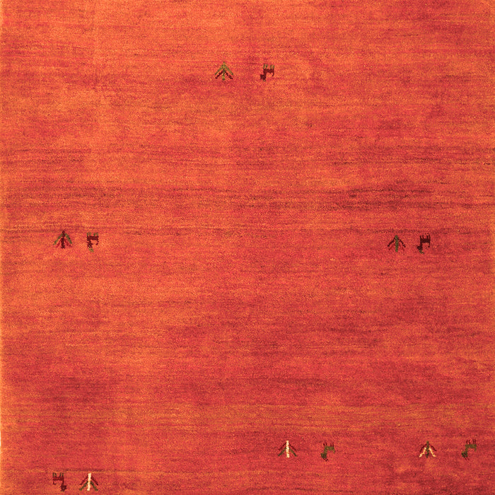 Serging Thickness of Machine Washable Abstract Orange Contemporary Area Rugs, wshcon2740org