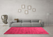 Machine Washable Abstract Pink Contemporary Rug in a Living Room, wshcon2740pnk