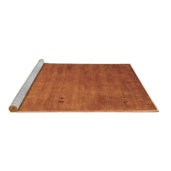 Sideview of Machine Washable Abstract Brown Contemporary Rug, wshcon2740brn