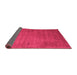 Sideview of Abstract Pink Contemporary Rug, con2740pnk