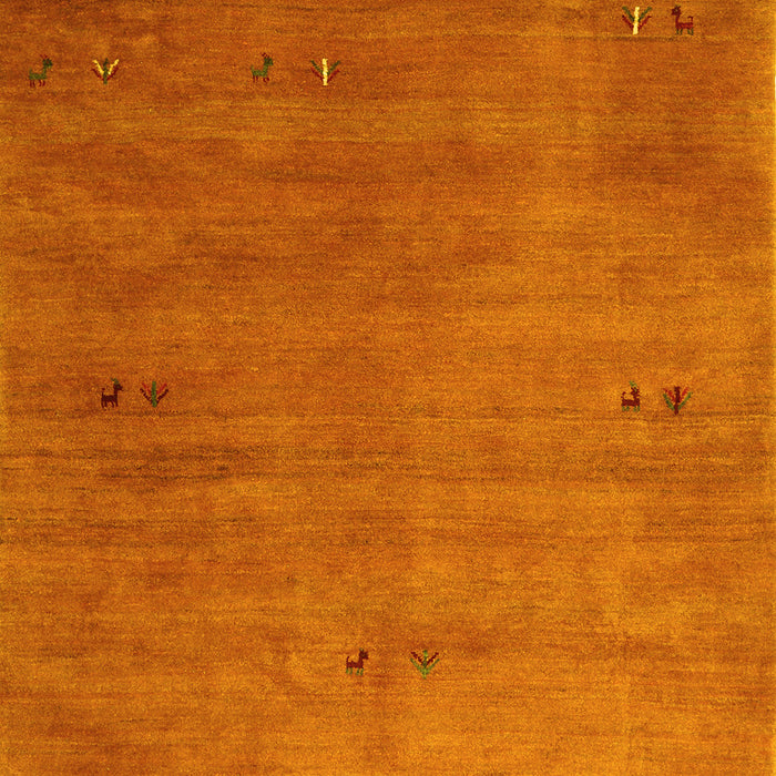 Abstract Yellow Contemporary Rug, con2740yw