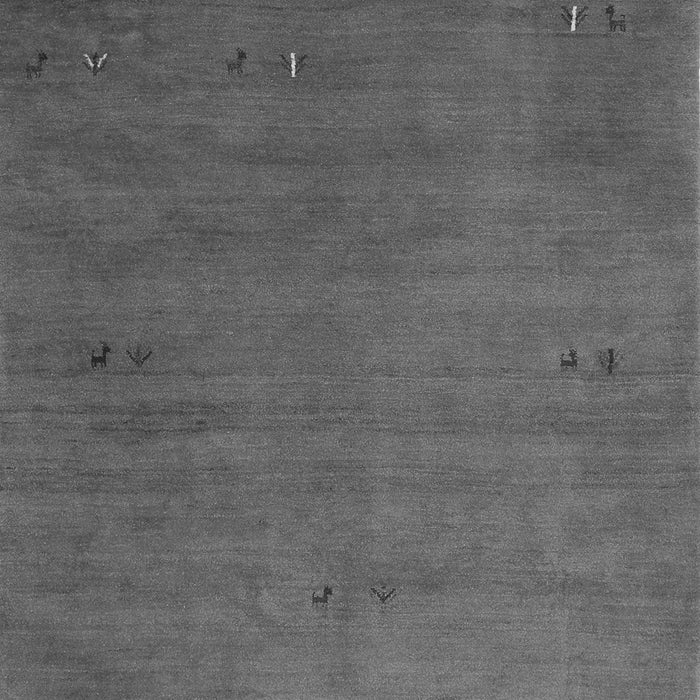 Serging Thickness of Machine Washable Abstract Gray Contemporary Rug, wshcon2740gry