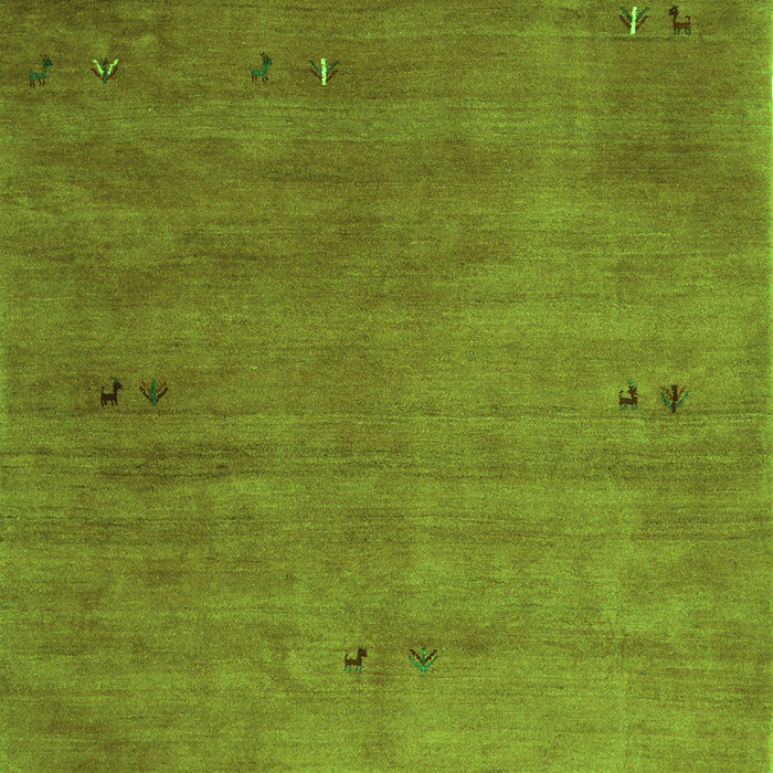 Abstract Green Contemporary Rug, con2740grn