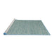 Serging Thickness of Machine Washable Contemporary Sea Green Rug, wshcon2741