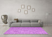 Machine Washable Abstract Pink Contemporary Rug in a Living Room, wshcon2741pnk